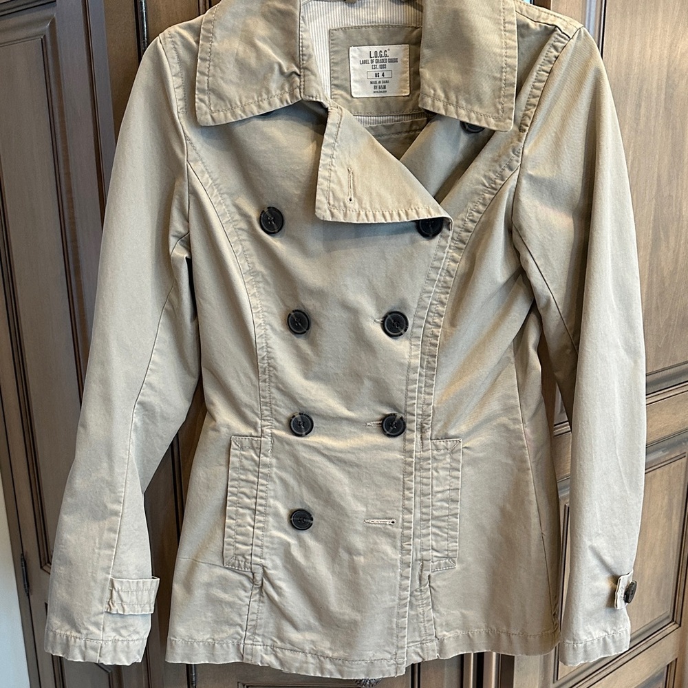 H&M Beige Double-Breasted Trench Coat